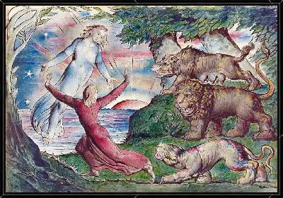 Данте убегает от трех зверей