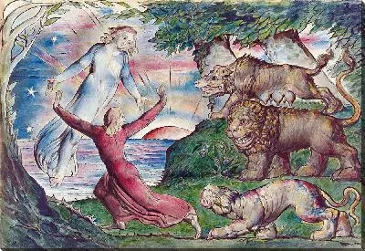 Данте убегает от трех зверей