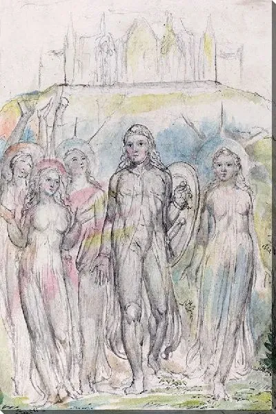 Картина Христианин со щитом веры прощается со своими товарищами