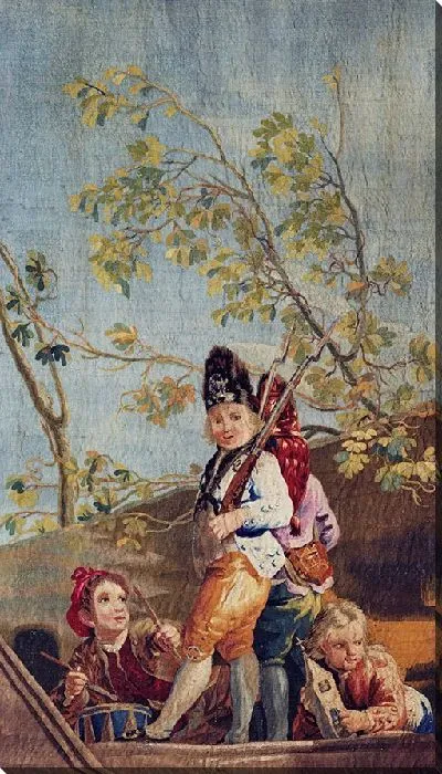 Картина Мальчики играют в солдатиков