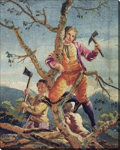 Картина Лесорубы