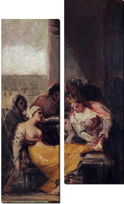 Картина Святая Изабелла Португальская исцеляет раны больной женщины