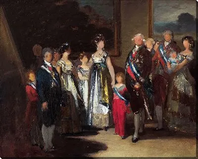 Картина Подготовительный эскиз к «Семье Карла IV».