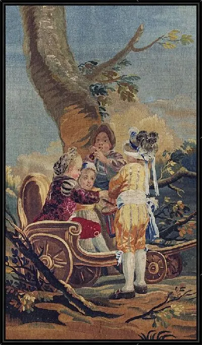 Картина Дети с тележкой