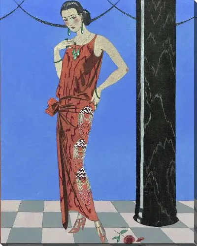 Картина Газета дю Бон Тон. Искусство – Мода и легкомыслие; Вечерний наряд (1923)