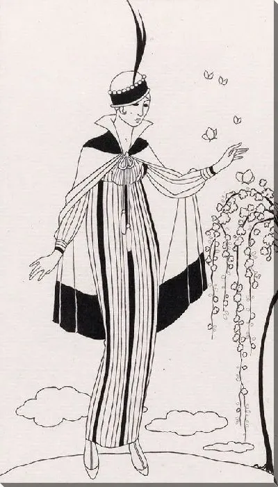 Картина Журнал «Дамы и моды», «Парижские костюмы», 1914, № 150 (1914).