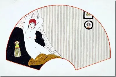 Обнаженная женщина на диване