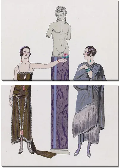Картина Эрос. Вечернее платье и пальто и Уорт (1924).