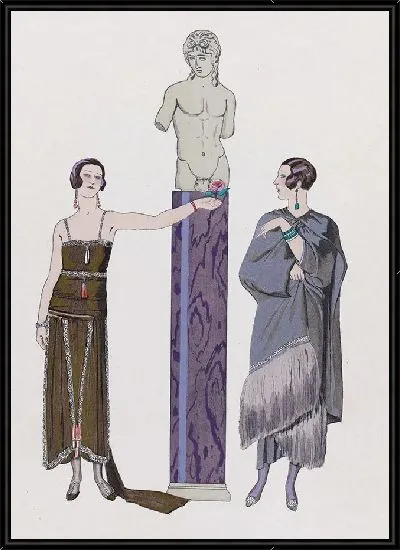 Картина Эрос. Вечернее платье и пальто и Уорт (1924).