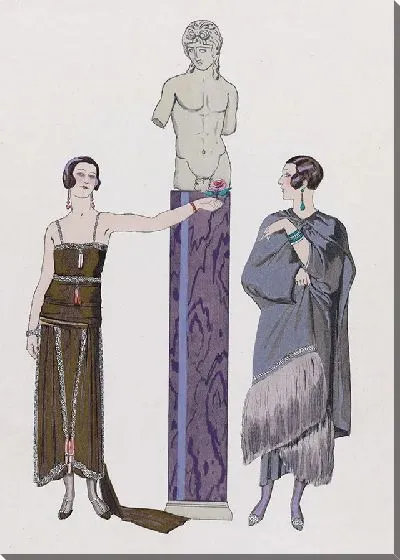 Картина Эрос. Вечернее платье и пальто и Уорт (1924).