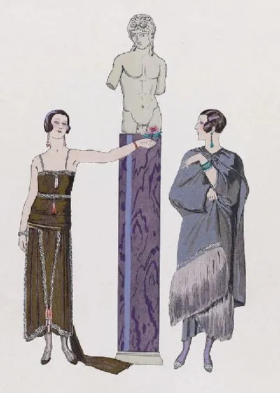 Картина Эрос. Вечернее платье и пальто и Уорт (1924).