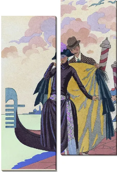 Картина Она и Он; Франция 20 век (1922)