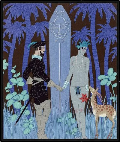 Картина Покохонтас встречает Джона Смита (1929)