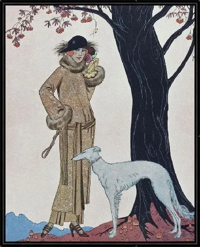 Картина Осенняя симфония; Пальто и дневное платье от Ворта (1922)