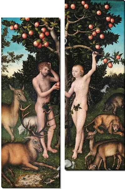 Картина Адам и Ева