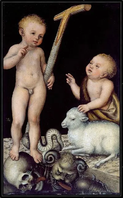 Картина Младенец Иисус со святым Иоанном Крестителем