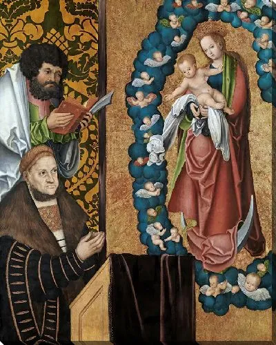 Картина Фридрих Мудрый перед Богоматерью