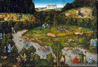 Картина Охота возле замка Хартенфельс