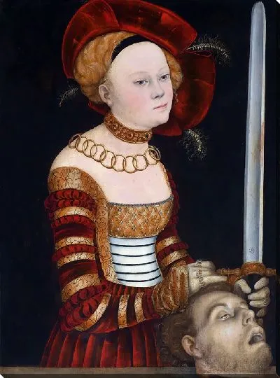 Картина Портрет саксонской придворной дамы в образе Юдифи с головой Олоферна