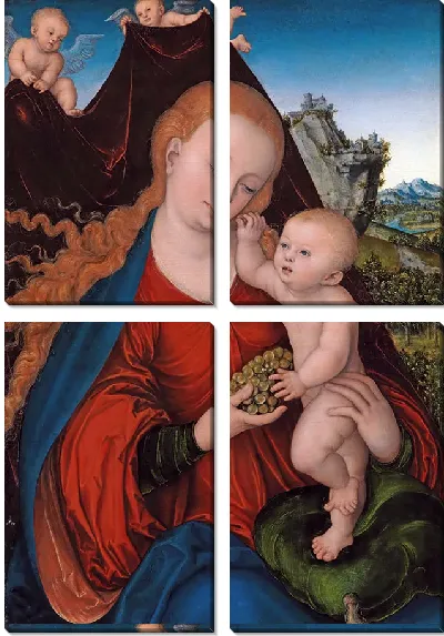 Картина Богоматерь с младенцем и гроздью винограда