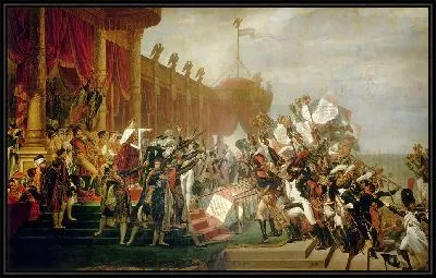 Армия принимает присягу Императору после раздачи орлов