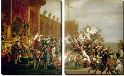 Армия принимает присягу Императору после раздачи орлов