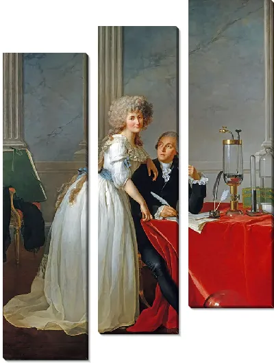 Картина Антуан Лоран Лавуазье (1743–1794) и его жена (Мария-Анн Пьеретт Польз, 1758–1836)