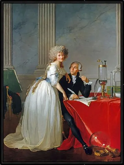 Картина Антуан Лоран Лавуазье (1743–1794) и его жена (Мария-Анн Пьеретт Польз, 1758–1836)