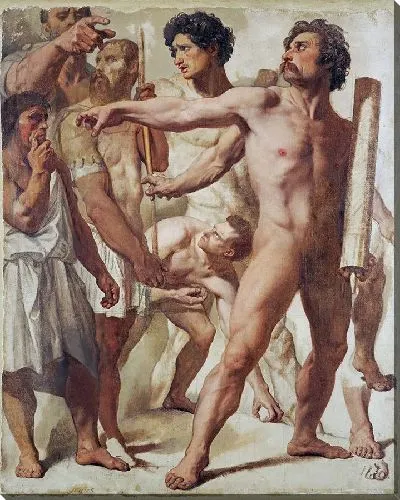 Картина Эскизы к «Мученичеству святого Симфориена» (Ликторы, Метатель камней и Зритель)