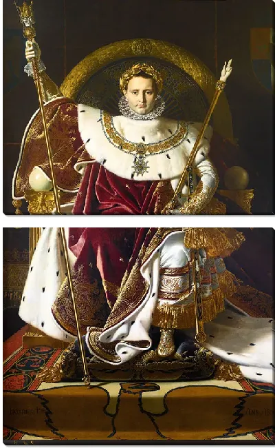 Картина Наполеон I на императорском троне. Общий вид.