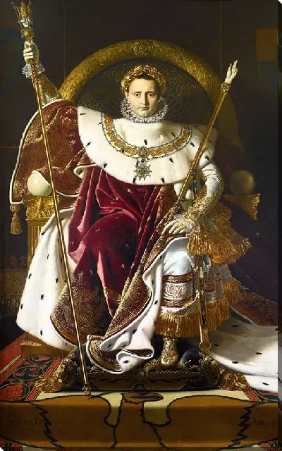 Картина Наполеон I на императорском троне. Общий вид.