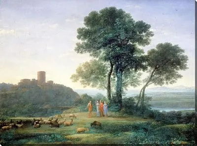 Картина Иаков с Лаваном и его дочерьми