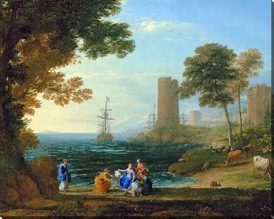 Картина Вид на побережье с «Похищением Европы»