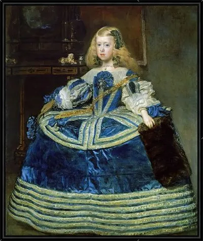 Инфанта Маргарет Тереза ​​в синем платье