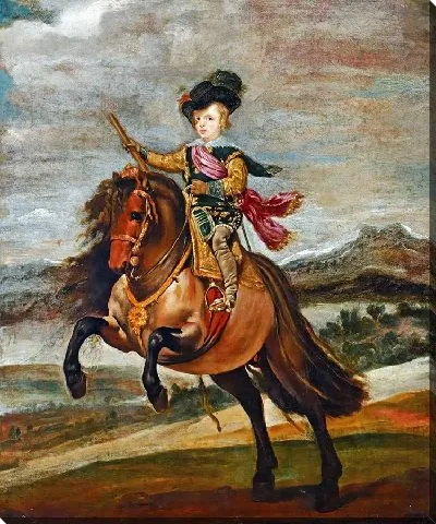 Картина Инфанте Бальтасар Карлос верхом на лошади.