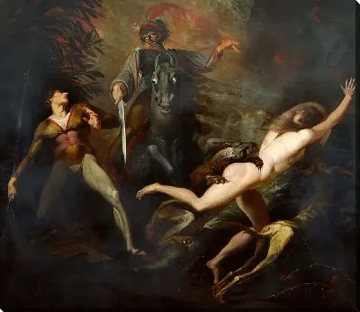 Теодор встречает в лесу призрак своего предка Гвидо Кавальканти