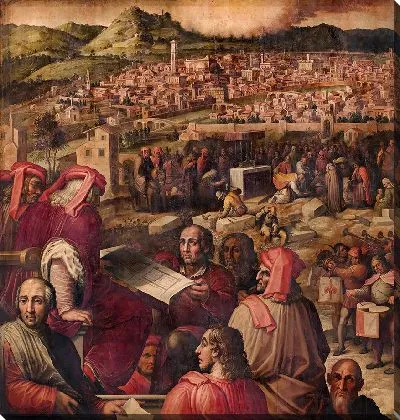 Картина Арнольфо показывает план расширения Флоренции