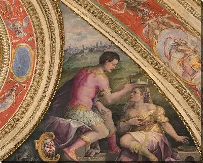 Аллегория Вольтерры; внизу вид на Лучиньяно