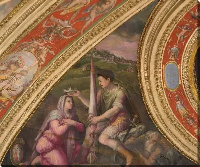 Картина Аллегория Кортоны; внизу вид на Монте-Карло