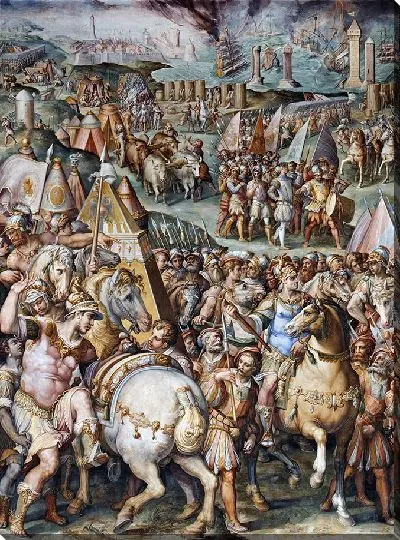 Картина Император Максимилиан снимает осаду Ливорно.