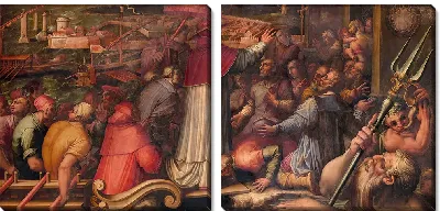 Картина Папа Евгений IV приземляется в Ливорно, чтобы укрыться во Флоренции.