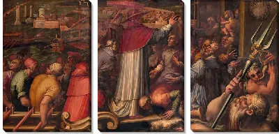 Картина Эудженио IV высаживается в Ливорно, чтобы укрыться во Флоренции.