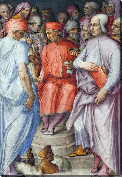 Картина Козимо в окружении художников и ученых