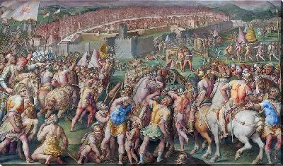 Картина Штурм крепости Стампаче в Пизе