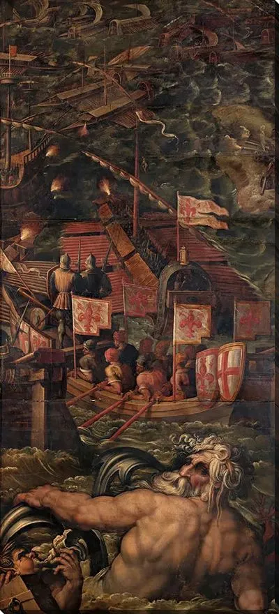 Картина Морское сражение между флорентийцами и пизанцами