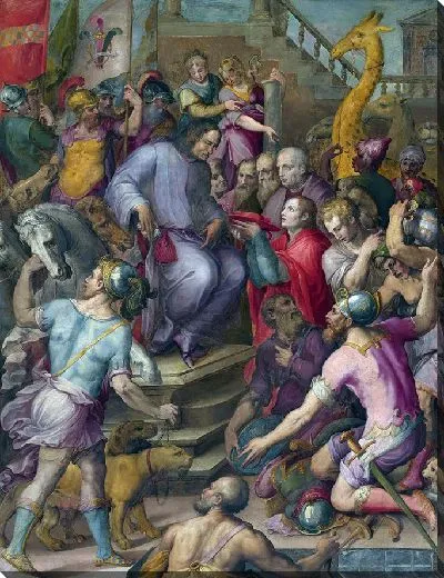 Картина Лоренцо Великолепный получает дань послов