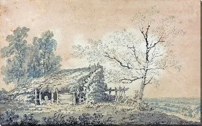 Картина Пейзаж с амбаром