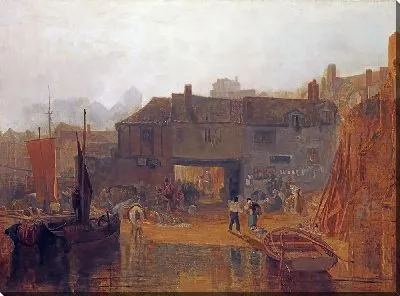 Картина Солтэш с водным паромом, Корнуолл