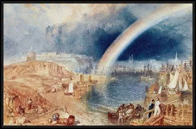 Картина Плимут с радугой