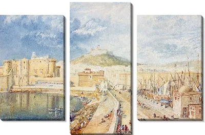 Картина Старая гавань, Неаполь